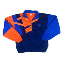 Load image into Gallery viewer, Vintage 90&#39;s SUPER CHAMP Colour Block 1/4 Button Pullover Fleece Sweatshirt
