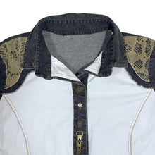 Load image into Gallery viewer, Western Style Snakeskin Patterned Cotton Elastane Long Sleeve Shirt
