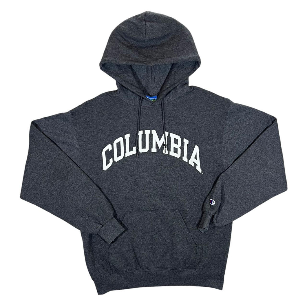 Champion Eco Fleece COLUMBIA College Spellout Graphic Grey Pullover Hoodie