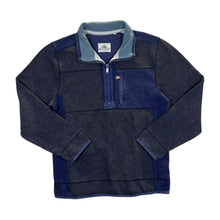 Load image into Gallery viewer, MANTARAY Colour Block Navy Blue Black 1/4 Zip Pullover Sweatshirt
