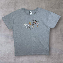 Load image into Gallery viewer, Vintage Warner Bros. Looney Tunes (1999) Embroidered Grey Short Sleeve Cotton T-Shirt
