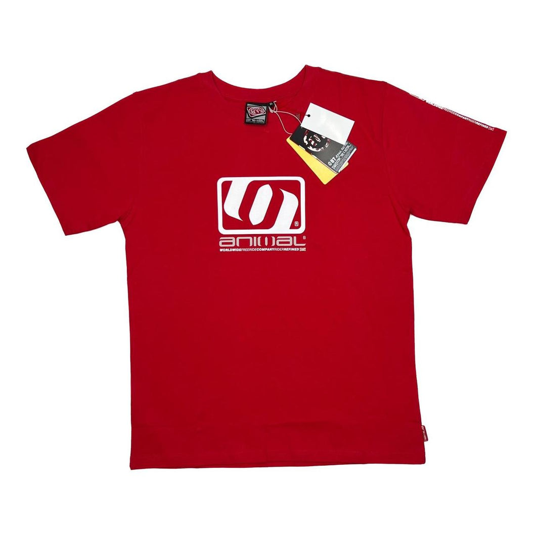 ANIMAL Classic Skater Surfer Logo Spellout Graphic T-Shirt