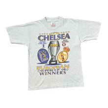 Load image into Gallery viewer, Vintage CHELSEA FC &quot;European Supercup &#39;98 Winners&quot; Football Souvenir Graphic Single Stitch T-Shirt
