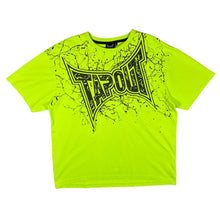 Load image into Gallery viewer, TAPOUT Graphic Logo Spellout MMA Green Short Sleeve T-Shirt
