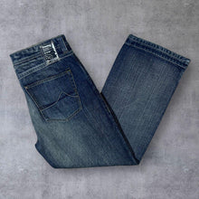 Load image into Gallery viewer, Mantaray Classic Distressed Effect Blue Denim Straight Leg Jeans
