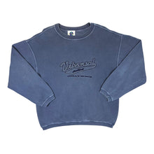 Load image into Gallery viewer, Vintage UNIVERSAL STUDIOS &quot;Hollywood&quot; Embroidered Souvenir Logo Blue Sweatshirt
