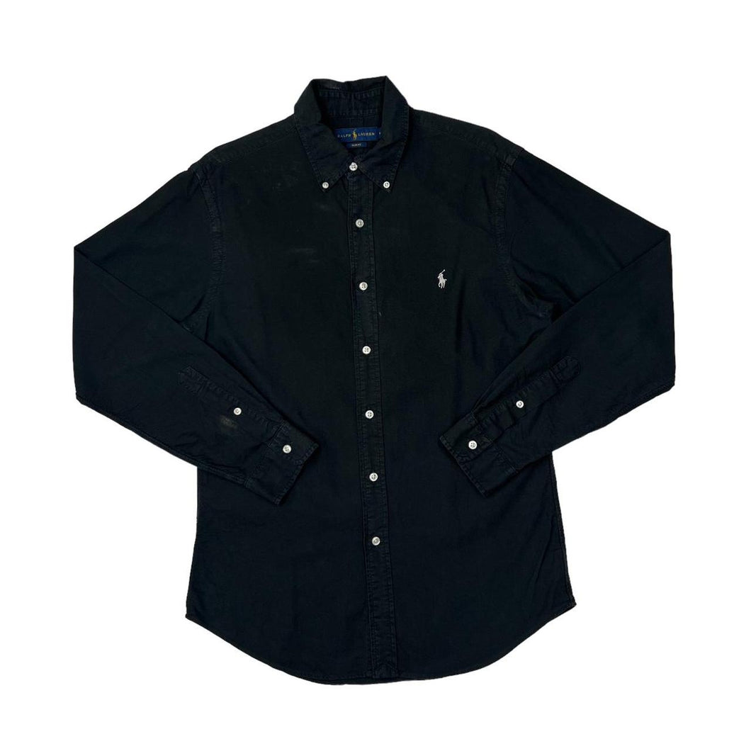 Vintage RALPH LAUREN “Slim Fit” Embroidered Mini Logo Long Sleeve Button-Up Shirt