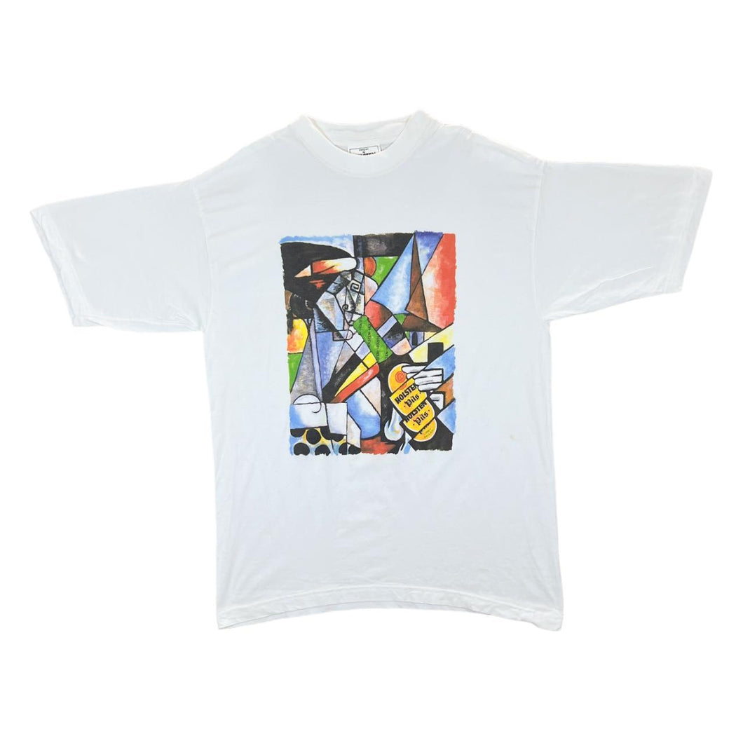 Vintage 90's HOLSTEN PILS Art Style Beer Graphic White T-Shirt