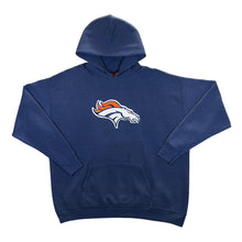 Load image into Gallery viewer, Early 00&#39;s NFL DENVER BRONCOS Football Embroidered Logo Navy Blue Hoodie
