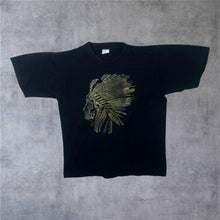 Load image into Gallery viewer, Vintage Mozang (1992) Native American Chieftain Gold Foil Graphic Single Stitch T-Shirt
