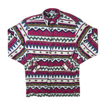 Load image into Gallery viewer, Vintage 90&#39;s Novel Penny Farthing Abstract Aztec Patterned Long Sleeve Flannel Shirt
