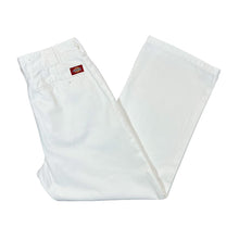 Load image into Gallery viewer, DICKIES Worker Crop Roll Hem Classic White Skater Trousers
