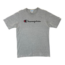 Load image into Gallery viewer, Vintage CHAMPION Classic Big Logo Spellout Graphic Grey Short Sleeve T-Shirt
