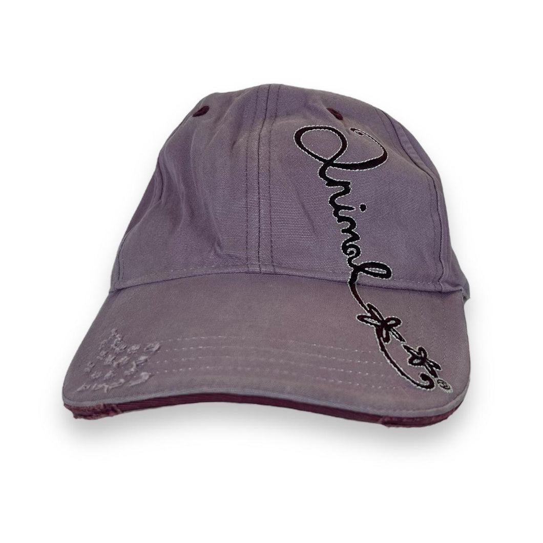 ANIMAL Surfer Embroidered Logo Spellout Y2K Purple Baseball Cap