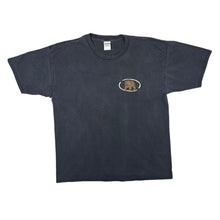 Load image into Gallery viewer, Vintage GILDAN Embroidered Bear Animal Wildlife Distressed Faded Black Short Sleeve T-Shirt
