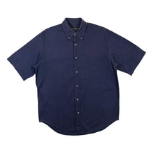 Load image into Gallery viewer, Vintage MARLBORO CLASSICS Embroidered Mini Logo Navy Blue Short Sleeve Button-Up Shirt

