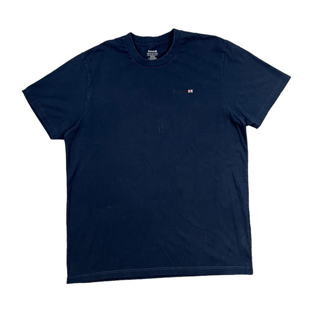 REEBOK CLASSIC Embroidered Mini Logo Navy Blue Short Sleeve T-Shirt