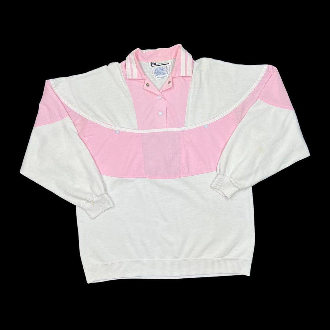 Vintage 90’s THE TALL COLLECTION Colour Block Collared Sweatshirt