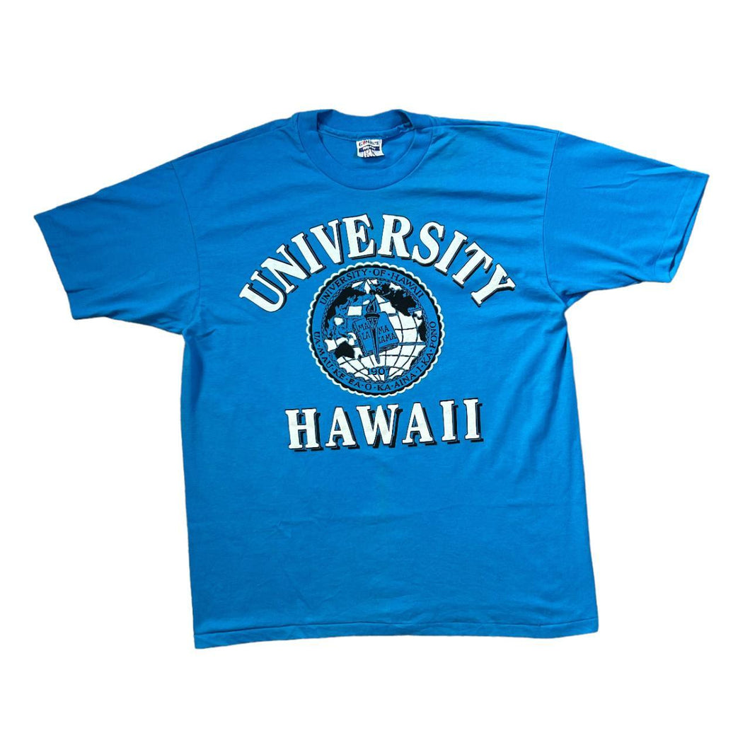 Vintage 90's Hanes UNIVERSITY OF HAWAII Souvenir Spellout Graphic Single Stitch T-Shirt