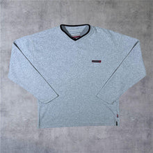 Load image into Gallery viewer, Vintage Giorgio Giotech Fleece Classic Grey V-Neck Fleece Sweatshirt
