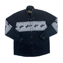 Load image into Gallery viewer, Vintage STARS &amp; STRIPES Cowboy Western Rodeo Patterned Panel Long Sleeve Cotton Shirt
