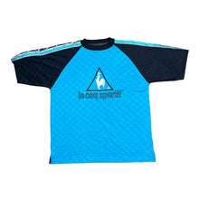 Load image into Gallery viewer, Vintage LE COQ SPORTIF Embroidered Logo Spellout Tape Sleeve Polyester Sports Jersey T-Shirt
