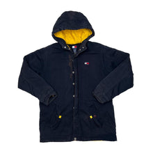 Load image into Gallery viewer, Vintage TOMMY HILFIGER JEANS Mini Logo Fleece Lined Hooded Canvas Jacket
