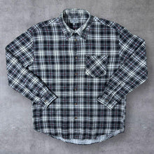 Load image into Gallery viewer, Vintage Lecanto Grey Red White Plaid Check Long Sleeve Cotton Flannel Shirt
