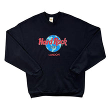 Load image into Gallery viewer, Vintage Hard Rock Cafe &quot;London&quot; Classic Souvenir Logo Graphic Black Sweatshirt
