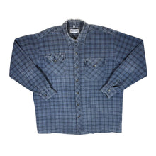 Load image into Gallery viewer, Vintage Hesketh &amp; Turner Classic Blue Plaid Check Long Sleeve Flannel Cotton Shirt
