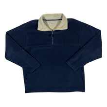 Load image into Gallery viewer, Vintage JEANIOUS Classic Navy Blue Beige Basic 1/4 Zip Fleece Sweatshirt
