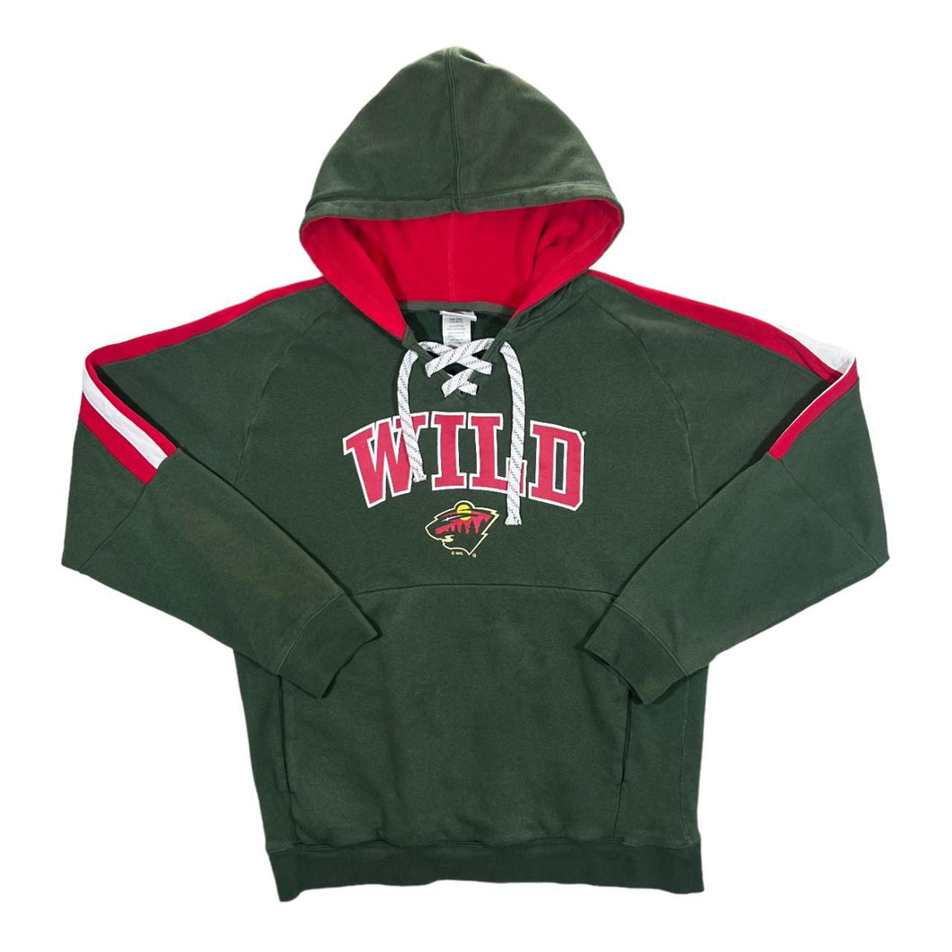 NHL MINNESOTA WILD Ice Hockey Logo Spellout Graphic Pullover Hoodie