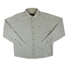 Load image into Gallery viewer, Early 00&#39;s WRANGLER White Khaki Green Plaid Check Long Sleeve Cotton Shirt
