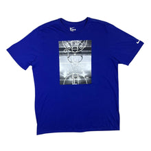 Load image into Gallery viewer, NIKE Basketball Dri-Fit Spellout Graphic Blue T-Shirt
