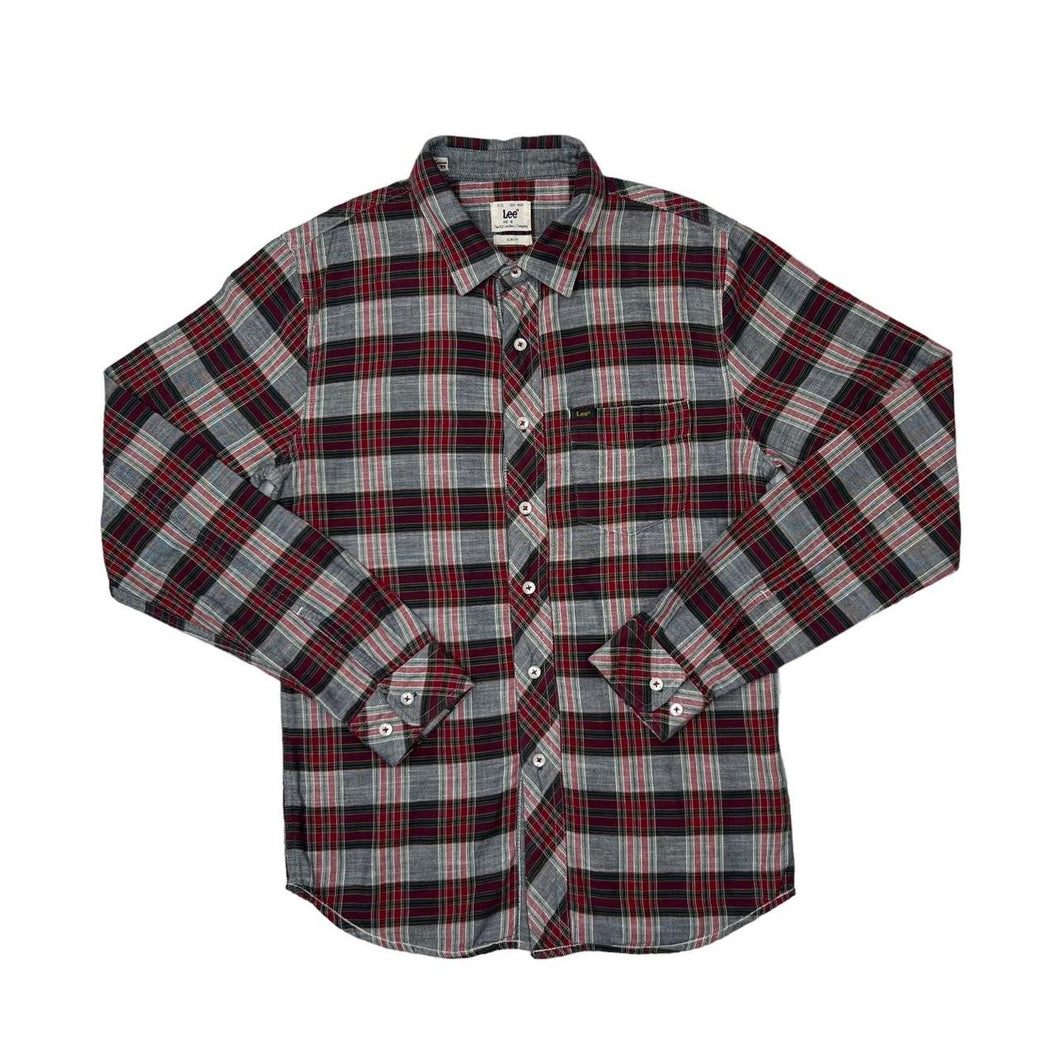 LEE “Slim Fit” Kansas ‘89 Lumberjack Plaid Check Long Sleeve Flannel Cotton Shirt