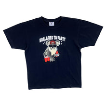 Load image into Gallery viewer, Vintage Koalafied To Party Australia Souvenir Novelty Graphic Navy Blue T-Shirt
