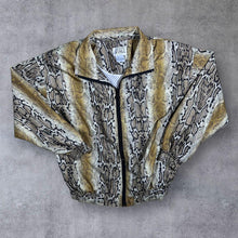 Load image into Gallery viewer, Vintage 90's Anney Sports Snakeskin Print Patterned Shell Windbreaker Track Jacket
