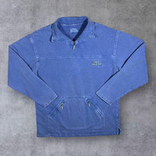 Load image into Gallery viewer, Early 00&#39;s Weird Fish Embroidered Logo Washed Blue 1/4 Zip Pullover Sweatshirt
