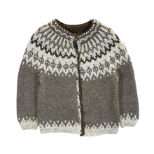 Load image into Gallery viewer, Vintage 90&#39;s Handmade Icelandic Style Patterned Chunky Knit Button Cardigan Jumper
