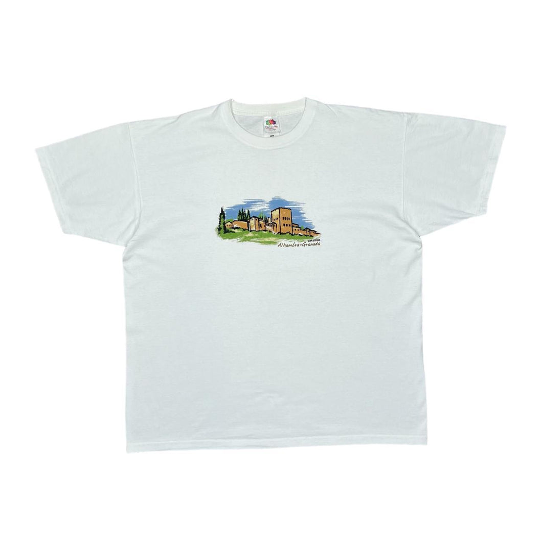 ALHAMBRA GRANADA Art Style Souvenir Tourist Spellout Graphic T-Shirt