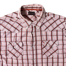 Load image into Gallery viewer, Vintage Wrangler Cowboy Western Red White Check Popper Short Sleeve Shirt
