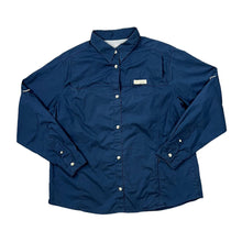 Load image into Gallery viewer, COLUMBIA SPORTSWEAR &quot;PFG&quot; Outdoor Fishing Navy Blue Long Sleeve Shirt
