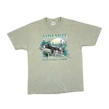 Load image into Gallery viewer, Early 00&#39;s Hanes YOSEMITE NATIONAL PARK Black Bear Animal Nature Wildlife Souvenir Spellout Graphic T-Shirt
