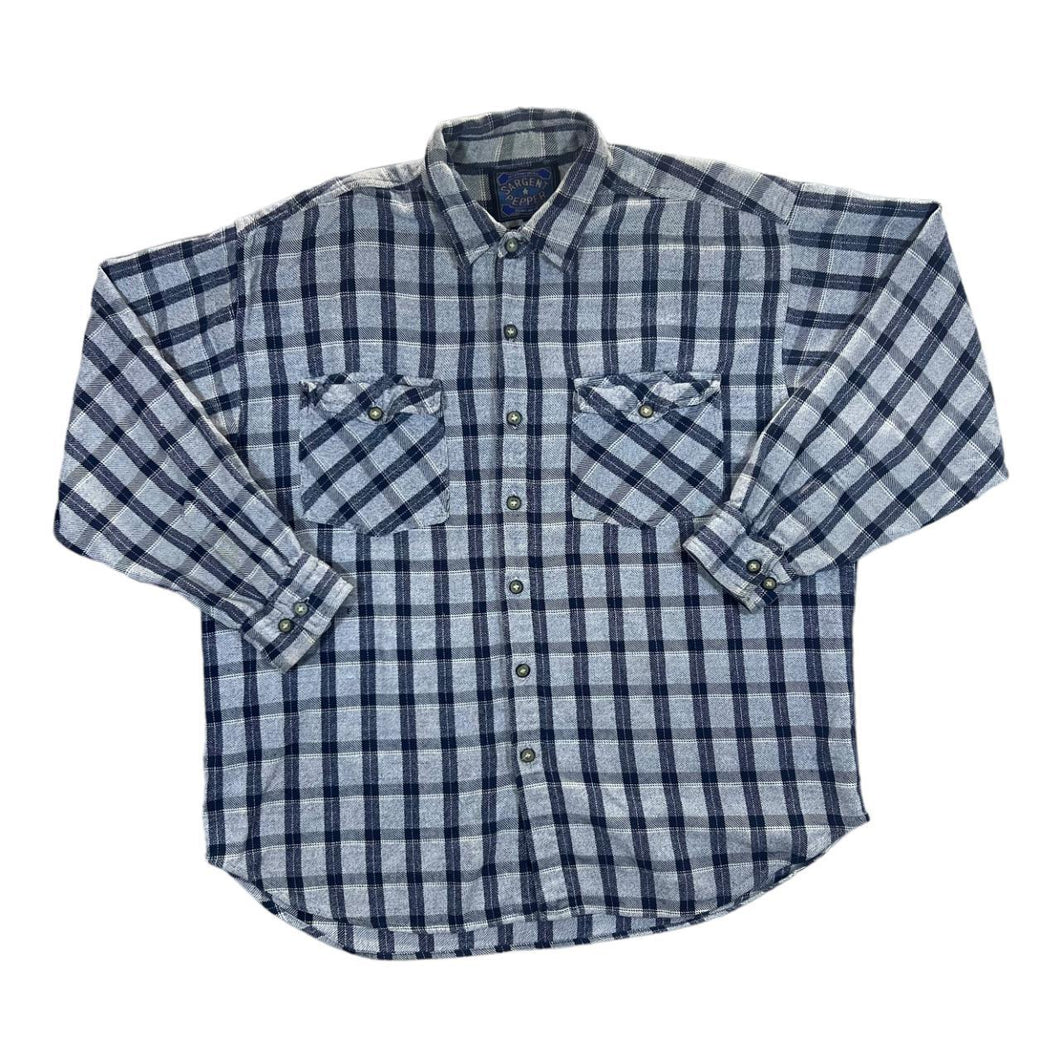 Vintage 90's SARGENT PEPPER Lumberjack Plaid Check Long Sleeve Flannel Shirt