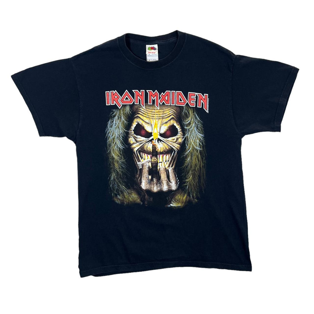 IRON MAIDEN (2007) Eddie Spellout Graphic Heavy Metal Music Band T-Shirt