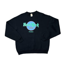 Load image into Gallery viewer, Vintage 90&#39;s HARD ROCK CAFE &quot;Paris&quot; Souvenir Logo Spellout Graphic Crewneck Sweatshirt
