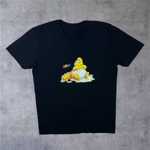 Load image into Gallery viewer, Botsaur (1993) Baby Dinosaur Nappy Diaper Spellout Graphic Black T-Shirt
