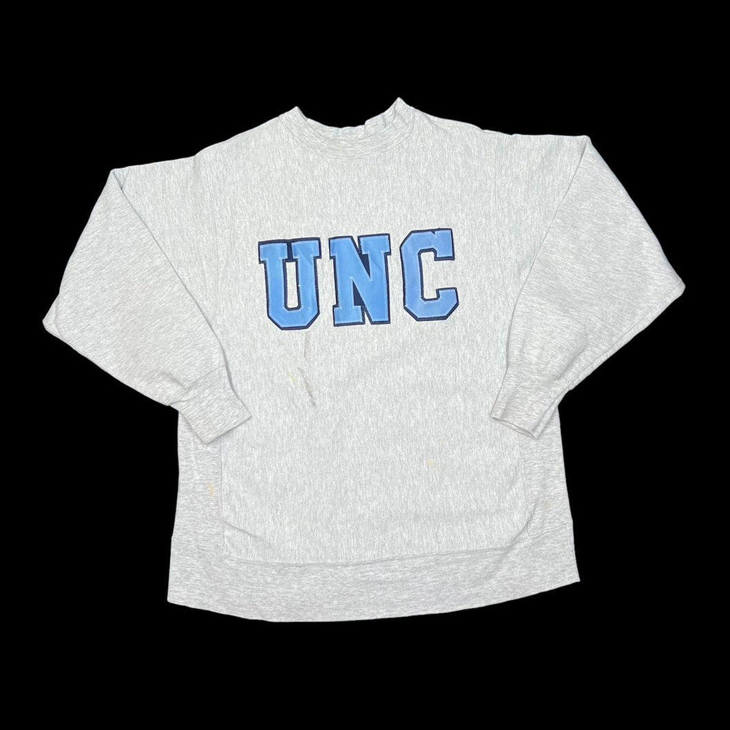 Vintage Medallion NCAA UNC North Carolina Tar Heels College Embroidered Crewneck Sweatshirt