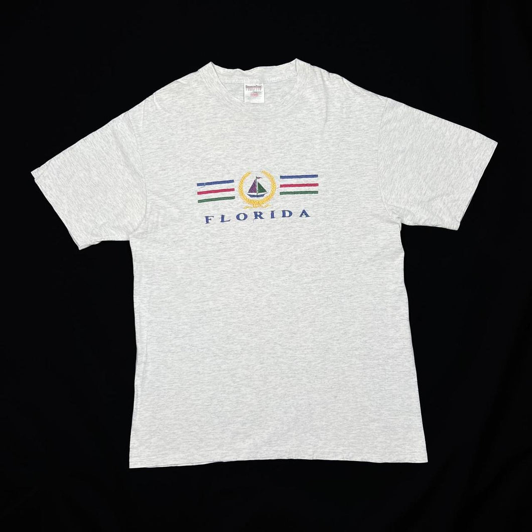 Vintage 90’s Oneita FLORIDA Embroidered Nautical Souvenir Graphic Single Stitch T-Shirt