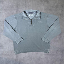 Load image into Gallery viewer, Kangaroo Poo Skater Surfer Grey Mini Logo 1/4 Zip Pullover Sweatshirt
